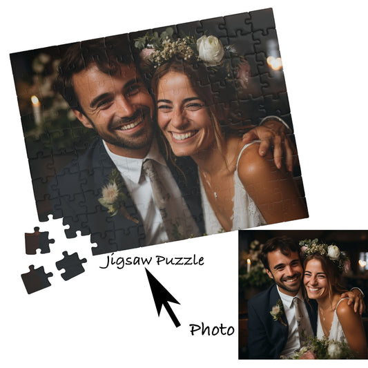 Custom Jigsaw Puzzle from Photo 110 Pieces Adult Jigsaw Puzzle Personalized from Wedding Photo