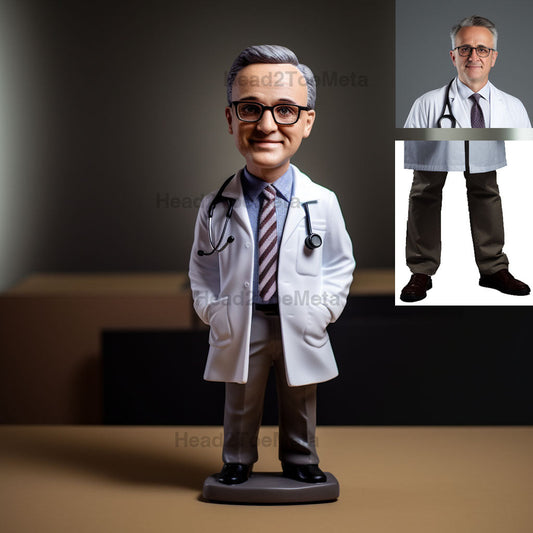 Custom Bobblehead for Doctor | Personalized Bobblehead for Dentist | Doctor Statues | Gift for Doctor | Custom Figure for Him