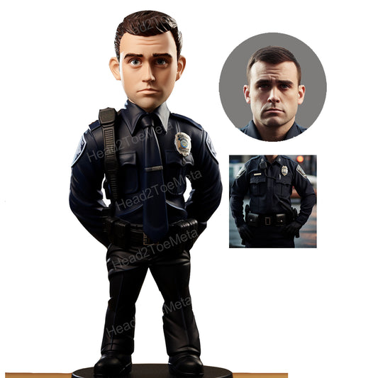 Custom Bobblehead for Police | Personalised Bobblehead for Men | Gift for Husband | Gift for Dad | Custom Bobblehead for Him