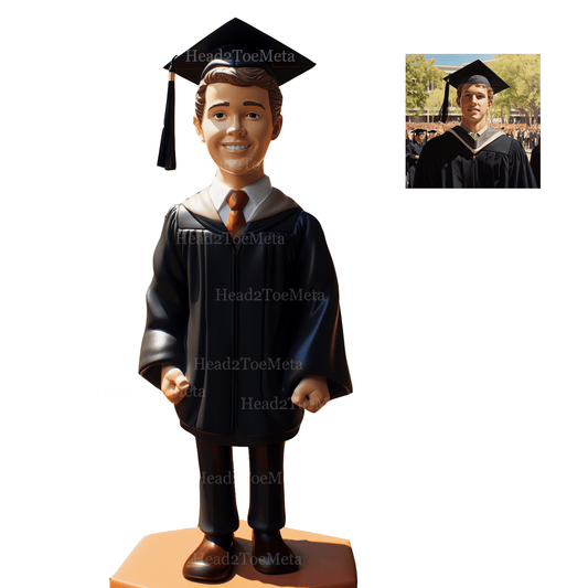 Custom Bobblehead for Graduate | Personalized Bobblehead for Classmate | Graduate Statues | Gift for Graduate | Custom Figure for Him