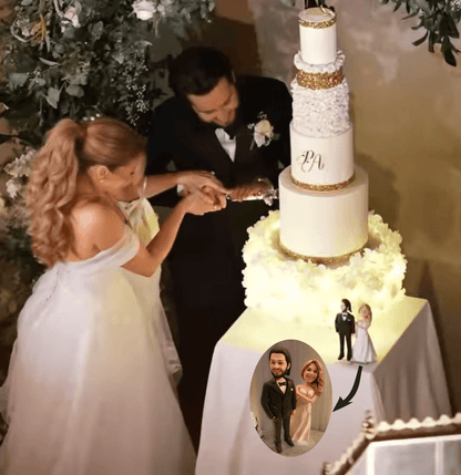 Custom Wedding Bobblehead for Celebrities | Personalised Bobblehead for Couple | Wedding Cake Topper | Couple Statue | Wedding Gift | Bride Groom Bobble